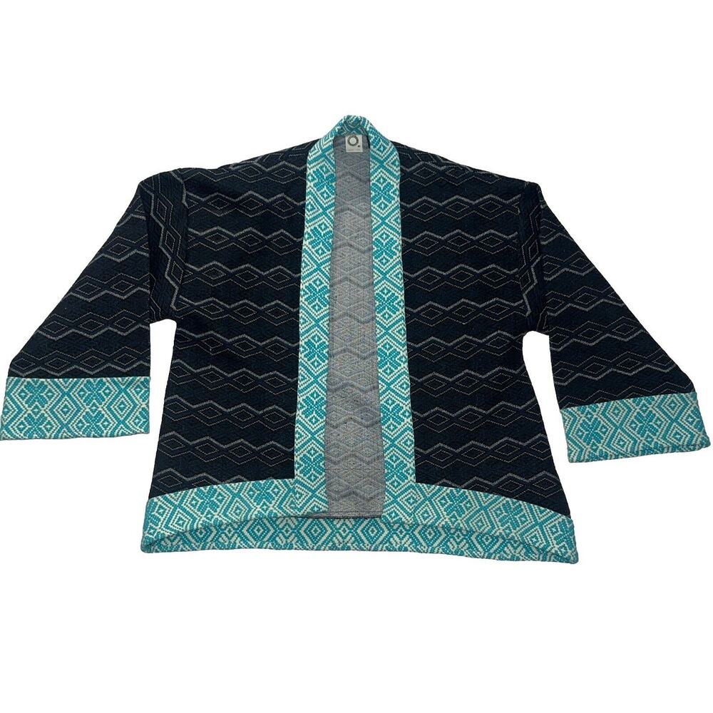 Anthropologie Akemi + Kin O/S Kimono Type Knit Cardigan Navy Blue Oversized
